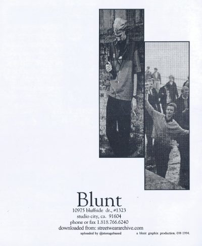 Blunt Clothing Catalog Spring Summer 1994